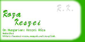 roza keszei business card